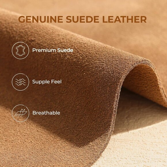 Women's Leather Fuzzy Light Brown Winter Warm Scuff Cozy Slip On Slippers Shoes - Picture 3 of 7